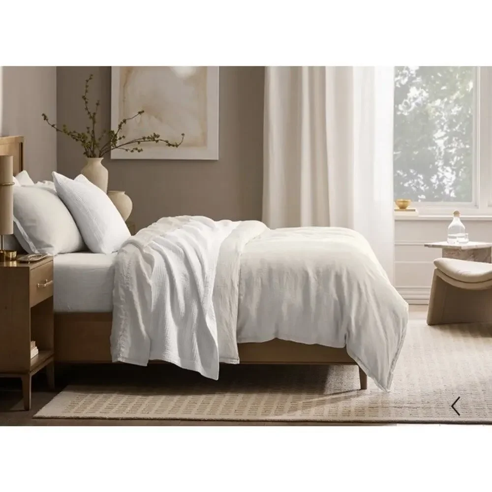 Boll & Branch Dream Bed Blanket Organic Cotton white king/cal king NEW $369